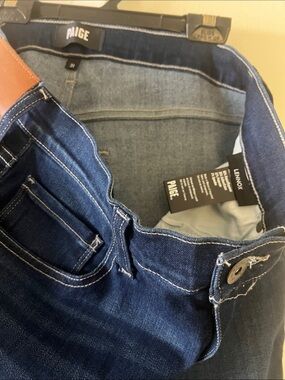 PAIGE Men Jeans Slim Straight Dark Indigo Blue